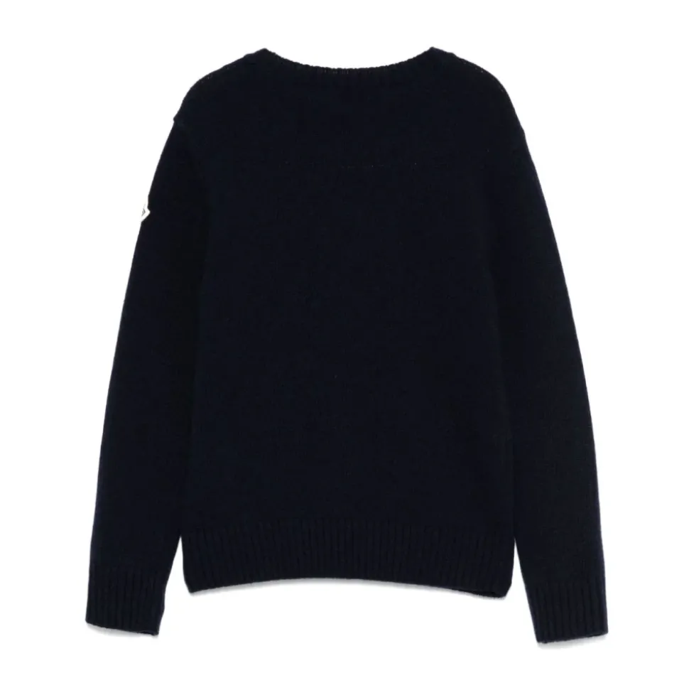 Tricolour-Trimmed Wool Sweater