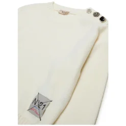 Trui met juweelknoop van wolmix