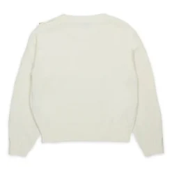 Trui met juweelknoop van wolmix