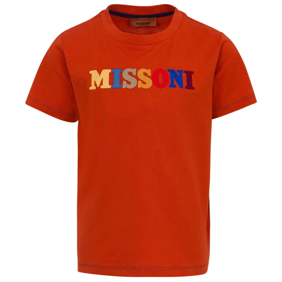 T-shirt met multicolor logo, korte mouw