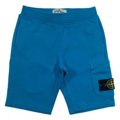 Turquoise Bermuda Shorts met Logo Appliqué