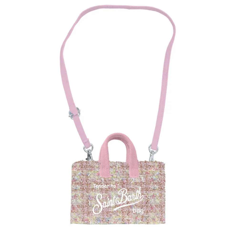 Tweed Lurex Versierde Telefoontas