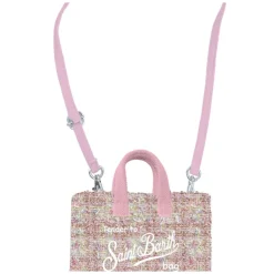 Tweed Lurex Versierde Telefoontas