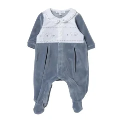Velours Geborduurd Baby Overall