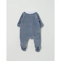 Velours Geborduurd Baby Overall