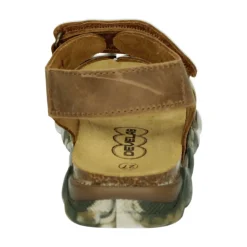 Verstelbare Sandaal in Cognac Leer