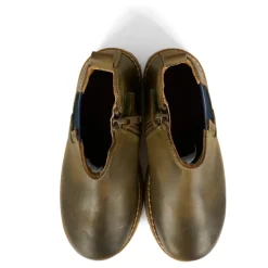 Vintage Bruine Enkellaarzen met Logo