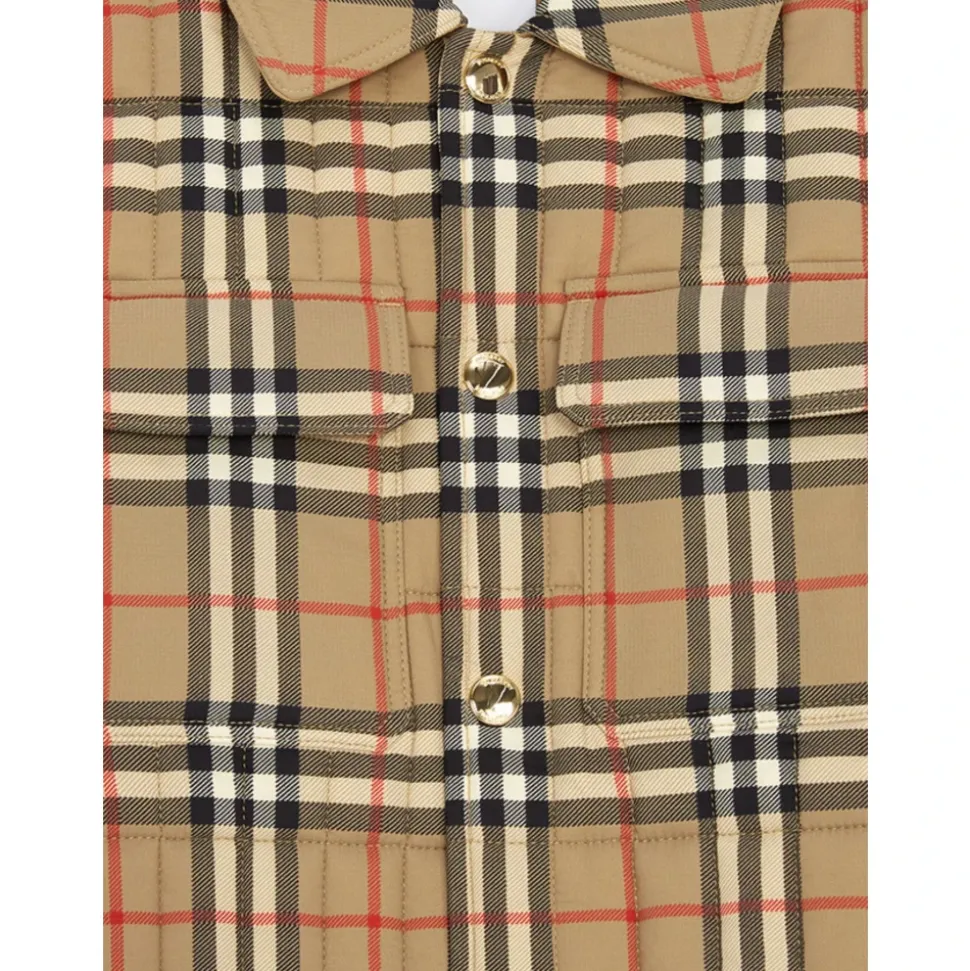 Vintage Check Gewatteerde Jas