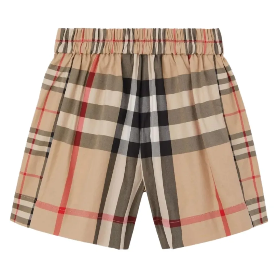 Vintage Check Patchwork Shorts