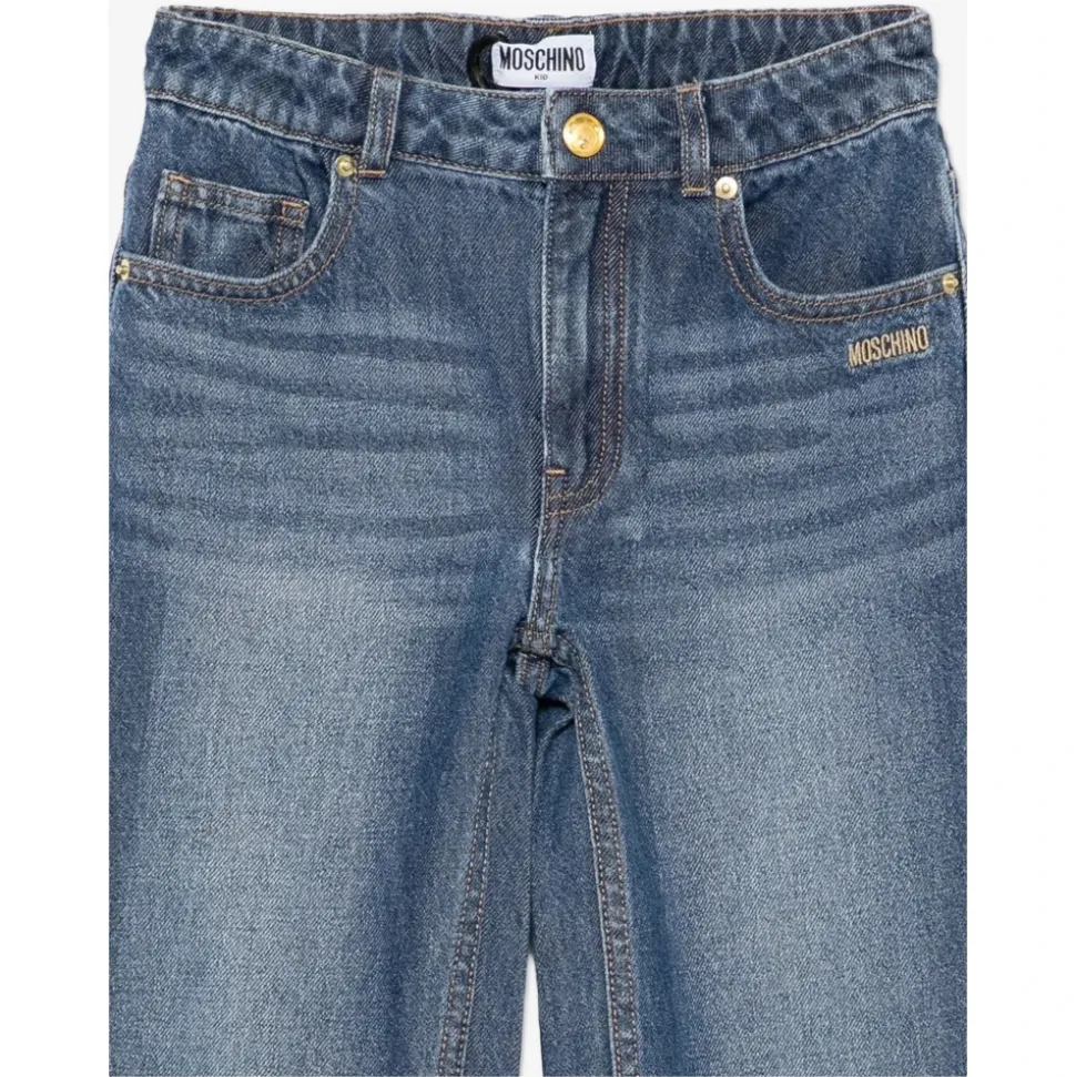 Wide Leg Teddy Bear Jeans