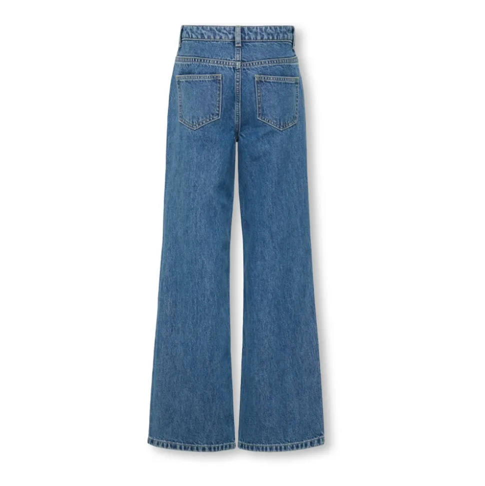 Wijde College Jeans in Medium Blauw Denim