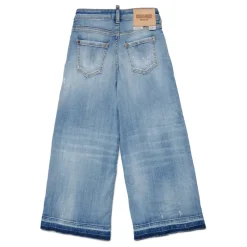 Wijde, heldere ripped jeans - Paige