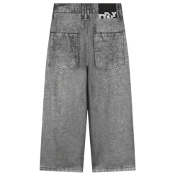 Wijde Pijp Metallic Katoenen Jeans