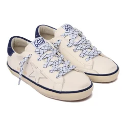 Wit Blauw Superstar Leren Sneakers