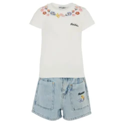 Wit Bloemen Sportset