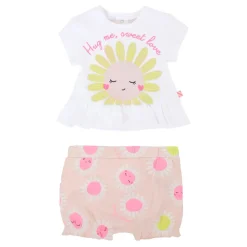 Wit Daisy Katoen Sportset