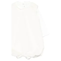 Wit Katoenen T-shirt en Romper Set