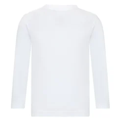 Wit Langemouw T-shirt met Krokodil