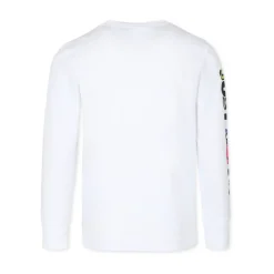 Wit longsleeve T-shirt met logo