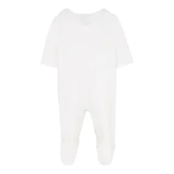 Wit Pyjama Set met Slabbetjes en Hoed