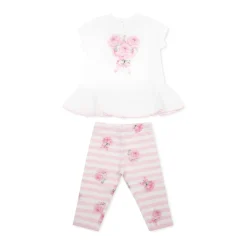 Wit Rose Print Sportset