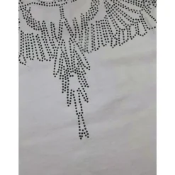 Wit T-shirt met kristalprint