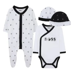 Witte Babyset Romper Bodysuit Hoeden