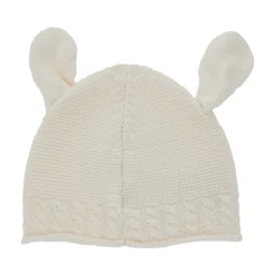 Witte Beanie met Oordetail