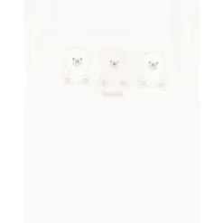 Witte Geborduurde Romper met Lange Mouwen