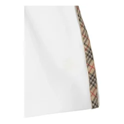 Witte geruite shorts met elastische taille