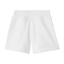 Witte geruite shorts met elastische taille