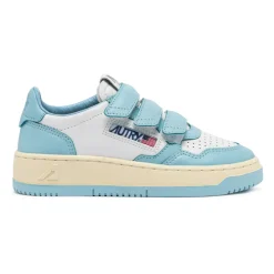 Witte gestreepte kindersneakers