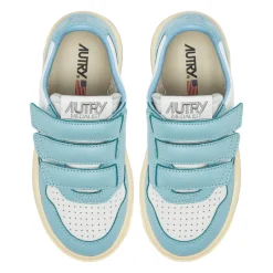 Witte gestreepte kindersneakers