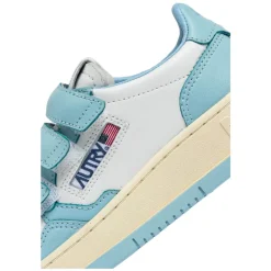 Witte gestreepte kindersneakers