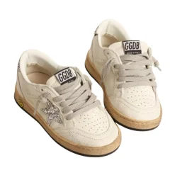 Witte Glitter Kinder Sneakers Smiley