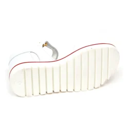 Witte Hart Sandaal Schoen met Strass