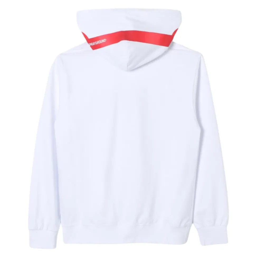 Witte Hoodie met Centrale Print