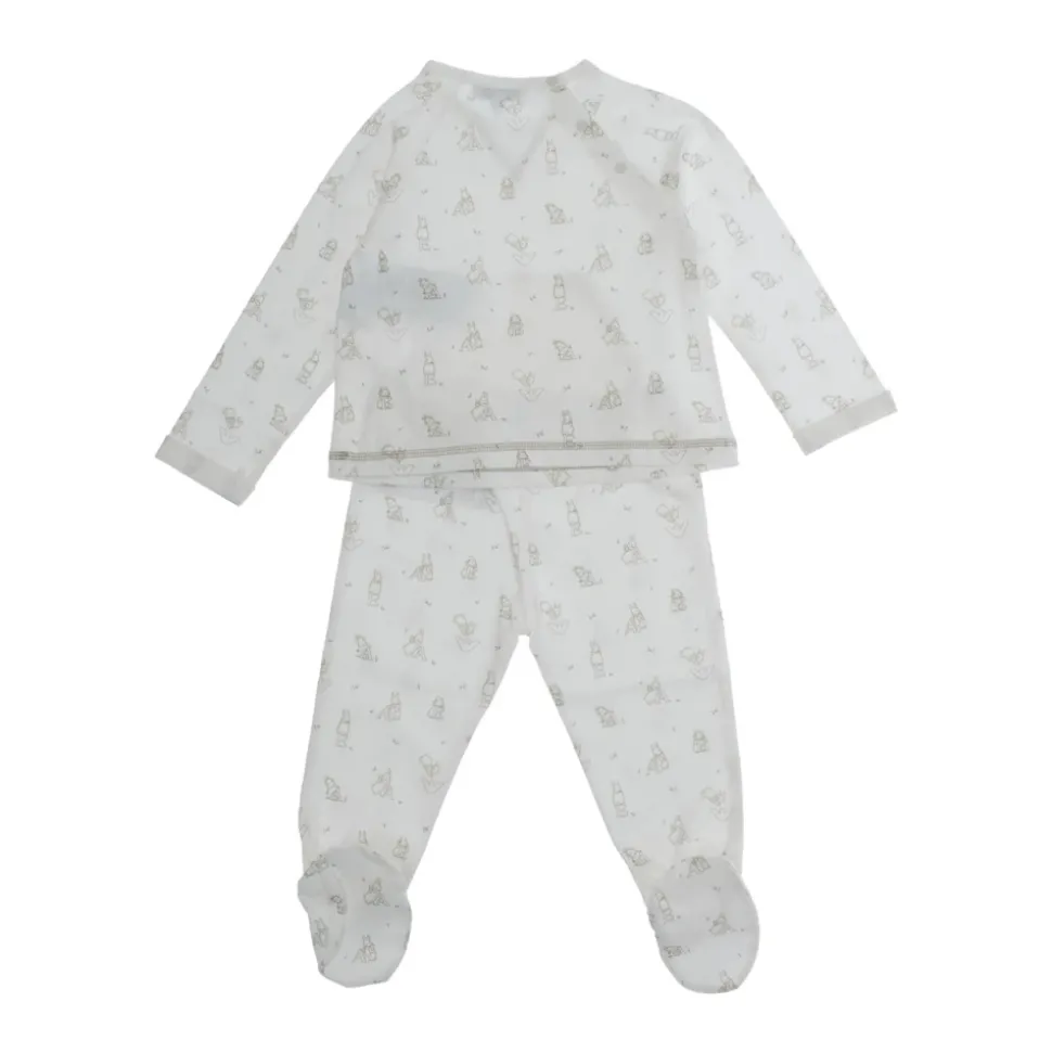 Witte Jurken Set met All-Over Motief