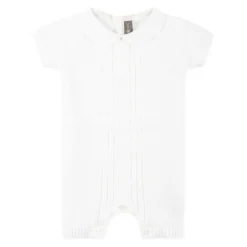 Witte Kabel Gebreide Romper