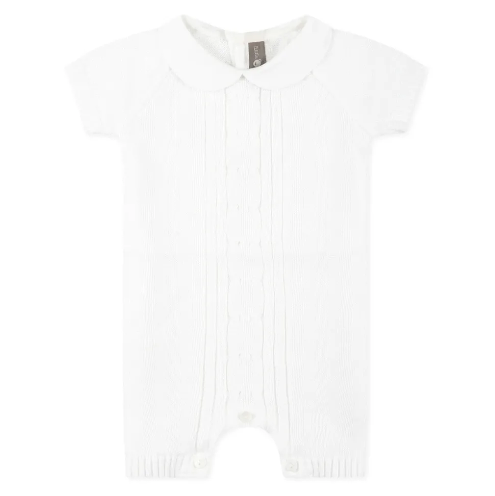 Witte Kabel Gebreide Romper