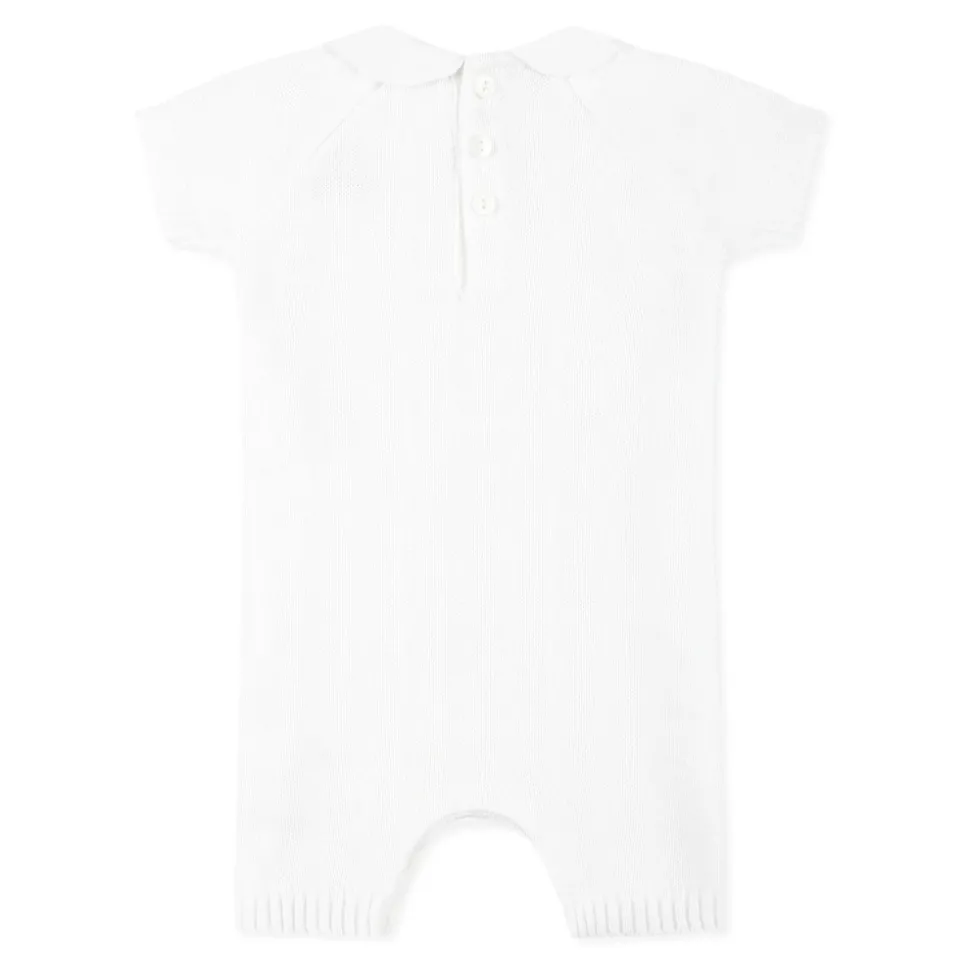 Witte Kabel Gebreide Romper