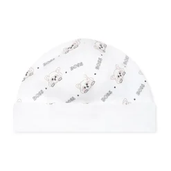 Witte Katoenen Babygrow Slabber Muts Set