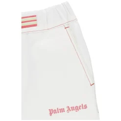 Witte Katoenen Broek met Logo Riem