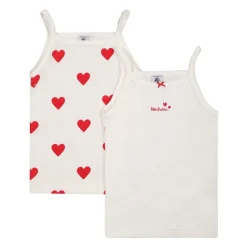 Witte katoenen hemdjes met rood logo