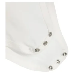 Witte Katoenen Jersey Top met Ruchekraag