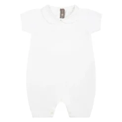 Witte Katoenen Romper met Teddybeer