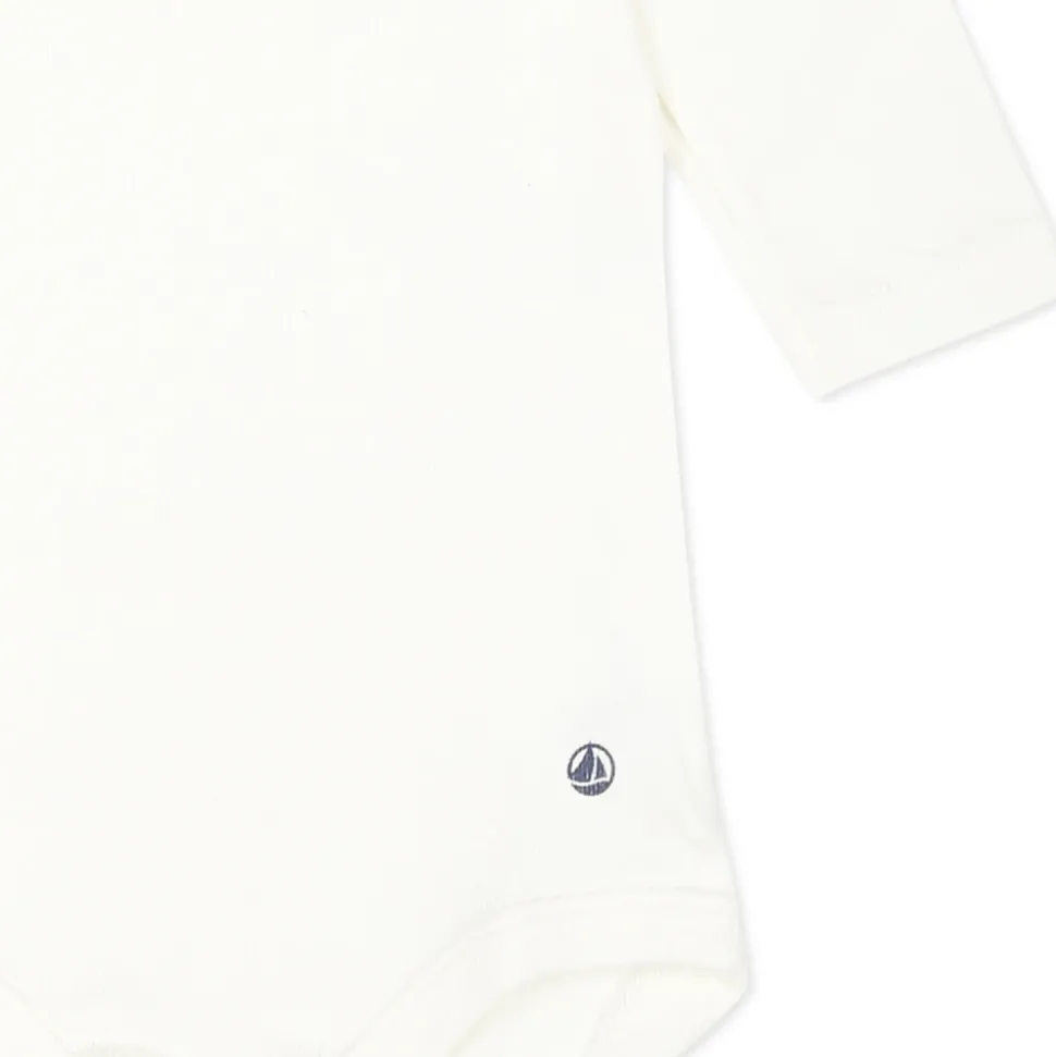 Witte Katoenen Romper met Ruches