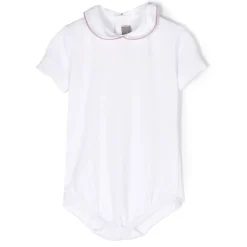 Witte Katoenen Top met Clip Sluiting