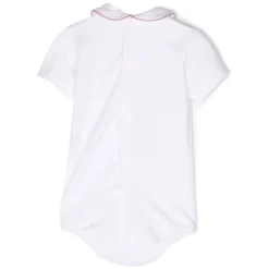 Witte Katoenen Top met Clip Sluiting