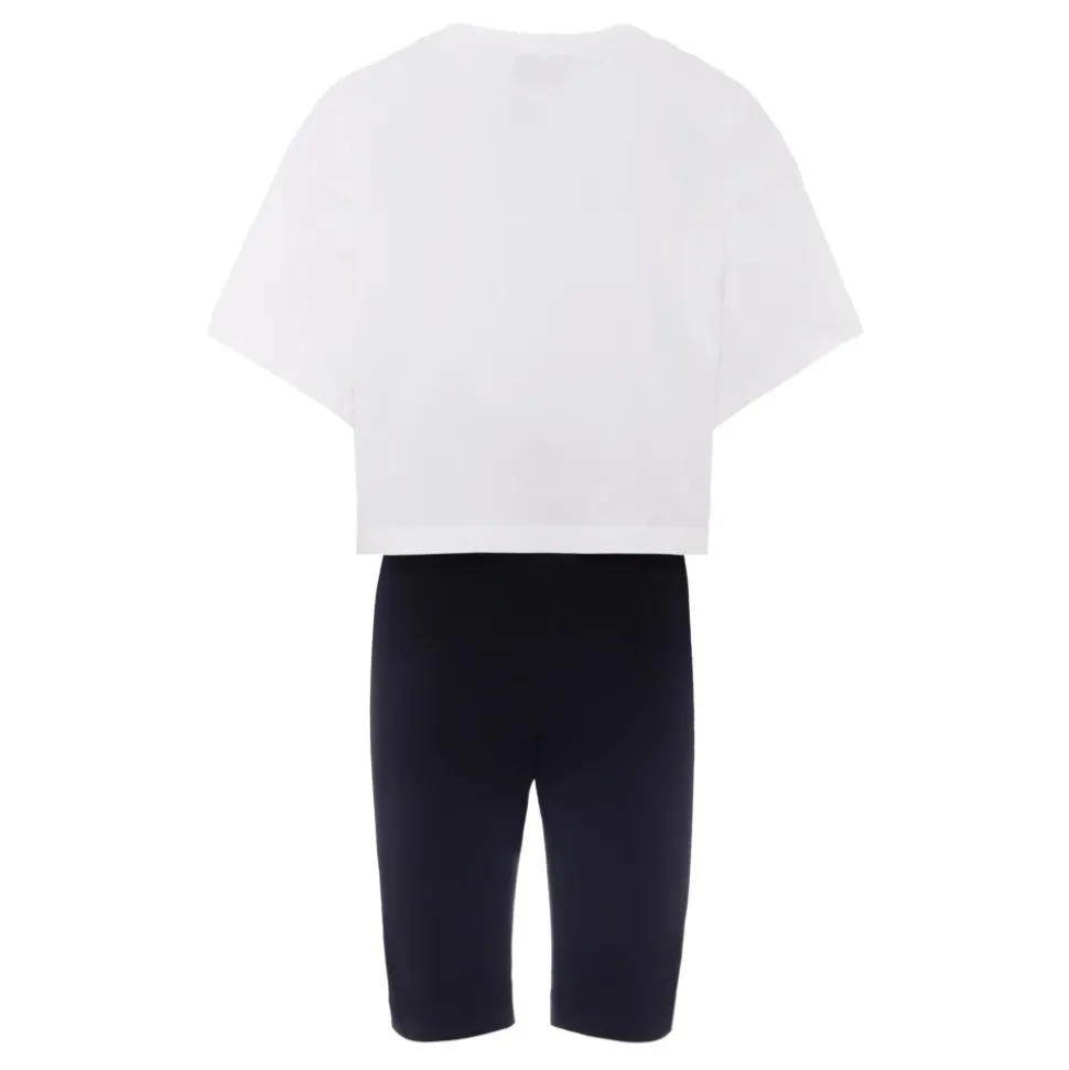 Witte korte sportpak met Teddy Bear